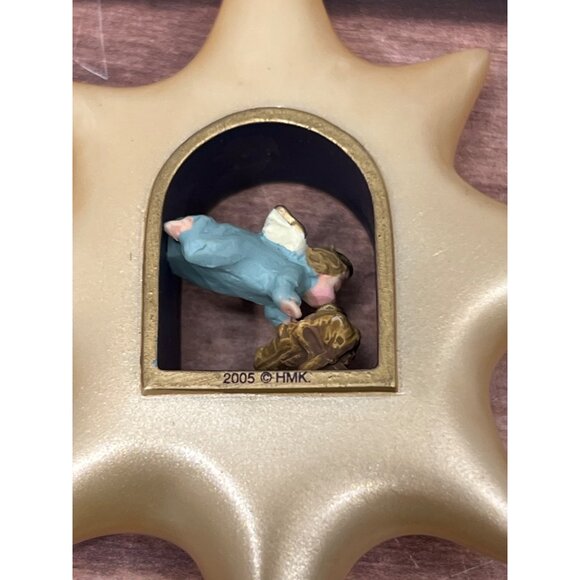 2005 HALLMARK KEEPSAKE ORNAMENT QXG4385 ONCE UPON A STARRY NIGHT ANGEL NATIVITY - Picture 7 of 9